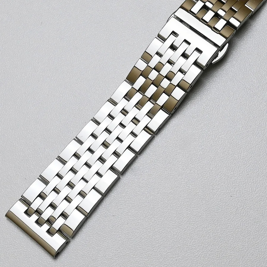 Stainless Steel Watchband 18mm 19mm 20mm 21mm 22mm 23mm 24mm Metal Watch Band Strap Bracelet Polished Silver Gold 240515