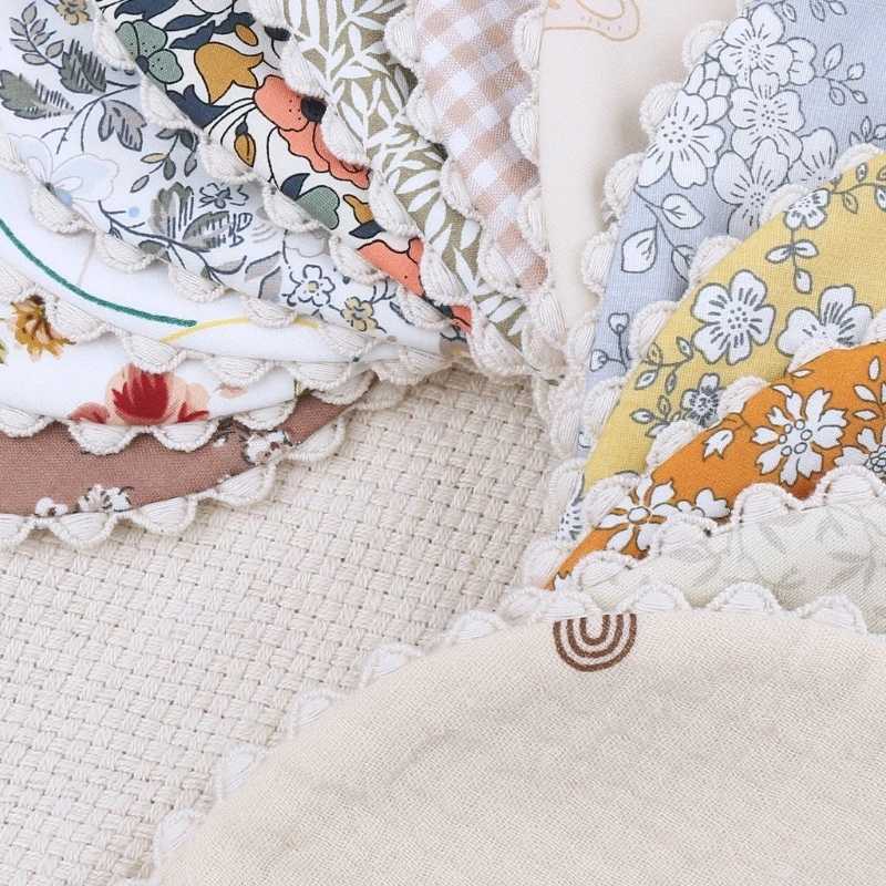 Bibs Burp Cloths Double Sided Baby Bibs Thick Layer Cotton Gause Floral Burp Cloth Drool Bib for Infant Saliva Towel Drooling Bib Newborns GiftL4812
