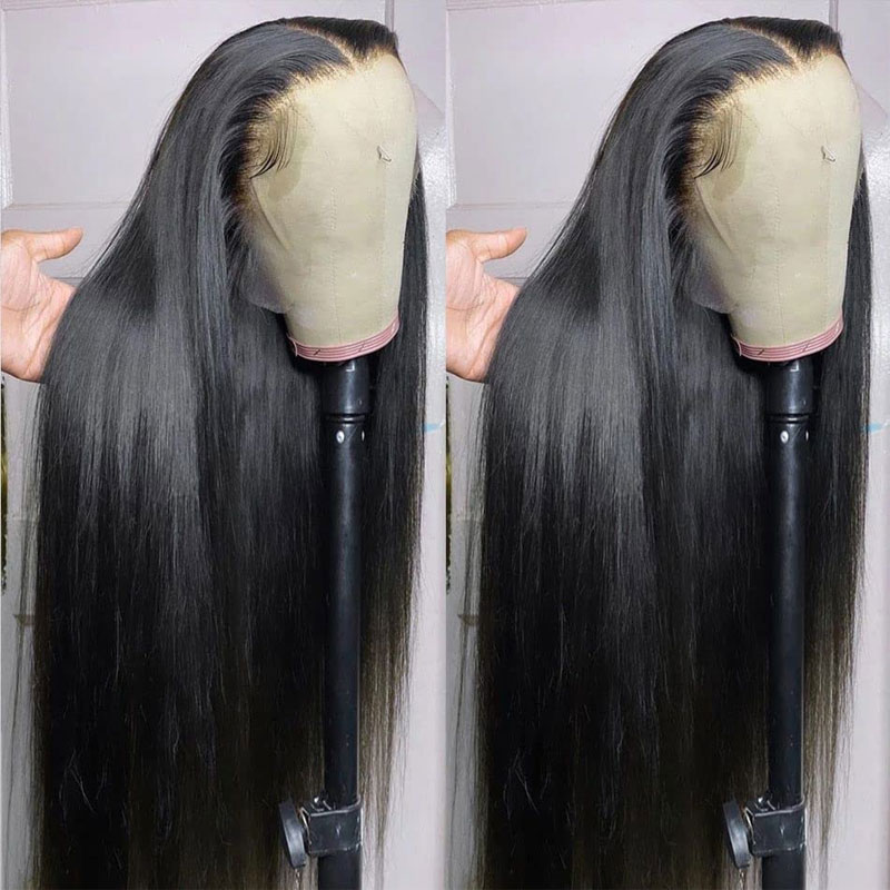 Wholesale 360 Full Lace Frontal Wig Brazilian Bone Straight 13x4 Transparent Lace Front Human Hair Wigs For Black Women Pre Plucked