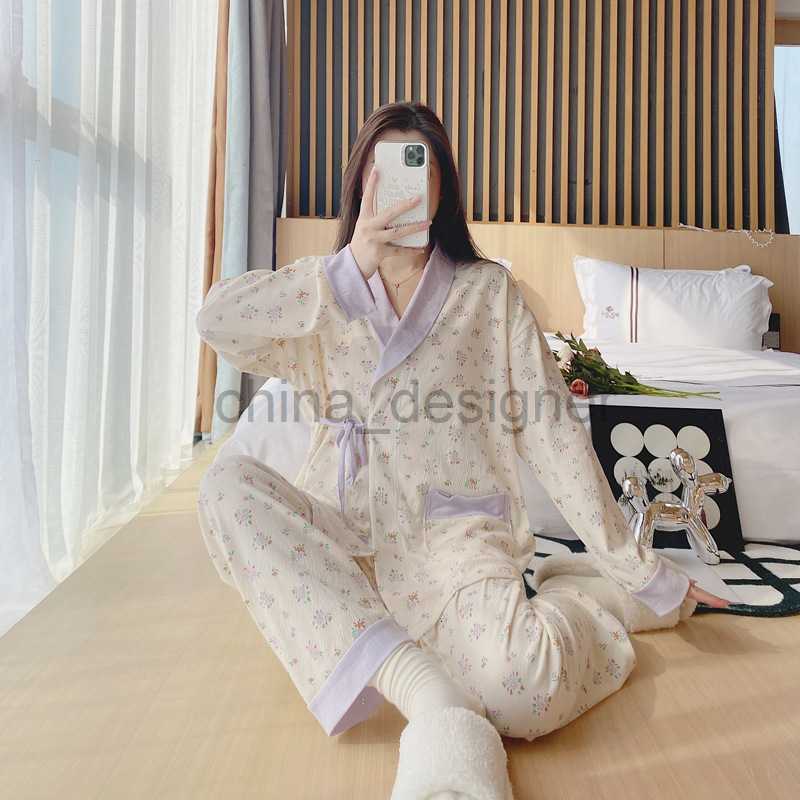 Pregnant women's pajamas spring and autumn cotton thin summer maternity clothes in April postpartum lactation pregnant women hospitalized 5 home