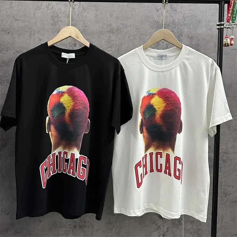 Men's T-Shirts Good Quty Chicago IH NOM UH NIT Leopard Print Hair Fashion T Shirt Men Back Number 91 Women Vintage Ts T-Shirt GYM T240515