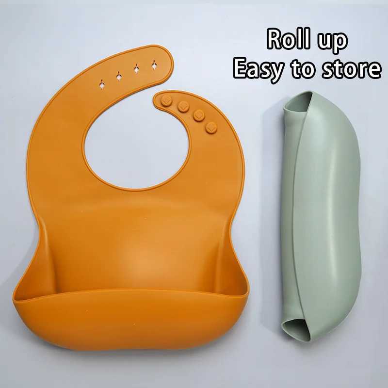 Bibs Burp Cloths Best Gifts For Newborns Solid Silicone Baby Feeding Bibs Burp Cloths Bandana Fashionable Aprons Babador Breastplate Baby StuffL4812