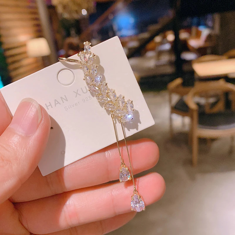 Drop Earrings For Women Solid 925 Needles Branch Water Dangle High Quality Accessories Fine Jewelry 240515