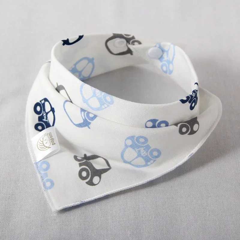 Bibs Burp Cloths Baby bibs High quality triangle double layers cotton baberos Cartoon Character Animal Print baby bandana bibs dribble bibsL4812