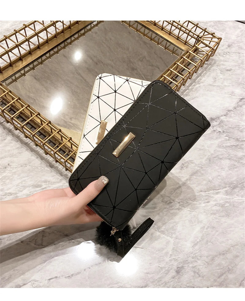 Fashion Zipper Wallets Womens Long Purses Handbags Coin Purse Cards Holder PU Leather Billfold Wallet 240514