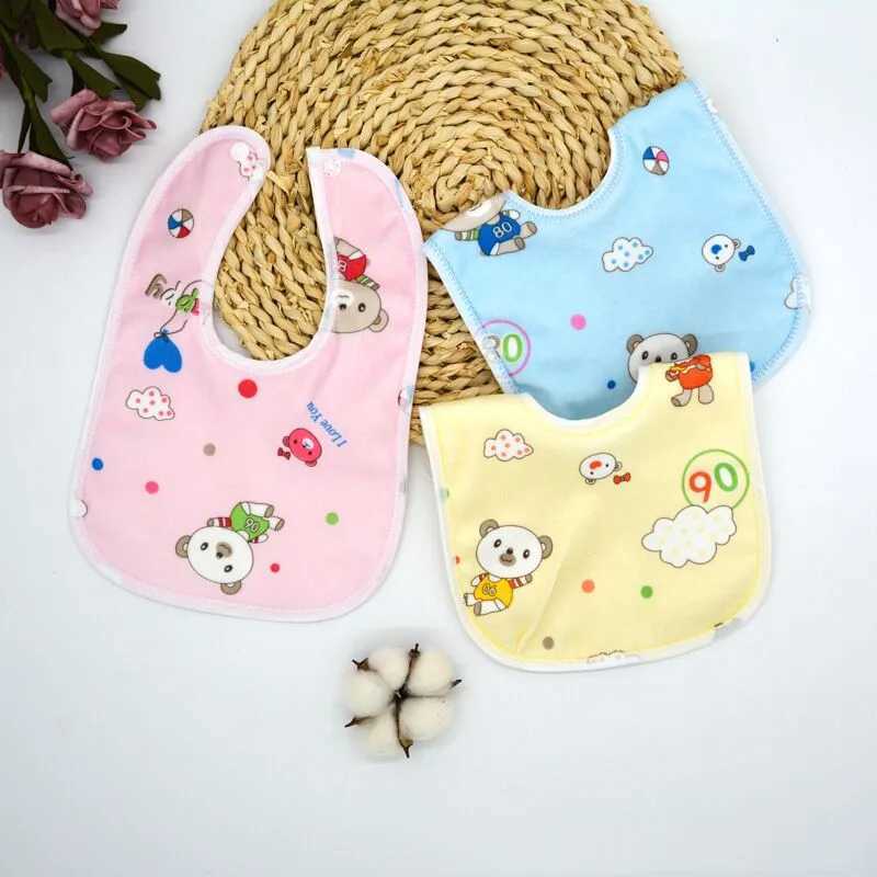 Bibs Burp Cloths 5pc Baby Cotton High Quality Babadores Burp Saliva Towel Cartoon Bibs Bandana Waterproof Boys Girls Accessories ClothingL4812
