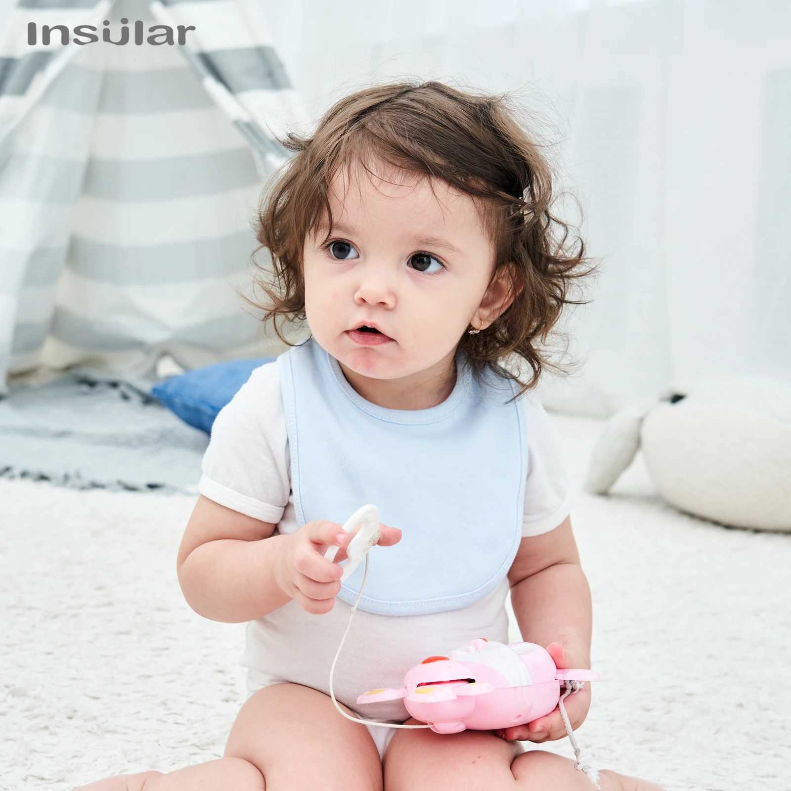 Bibs Burp Cloths Insular Organic Cotton Baby Scarf Burp Cloth Bandana Bibs Solid Newborn Baby Boy Infant Girl Toddler Winter Scarf BibL4812