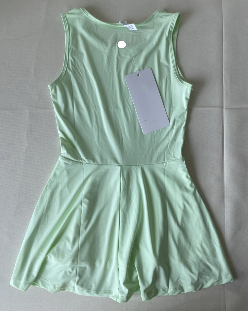 Uu-2456 Summer Girls Yoga Dresses Girl Sports Long Skirt Fiess Exercise Tennis Dress