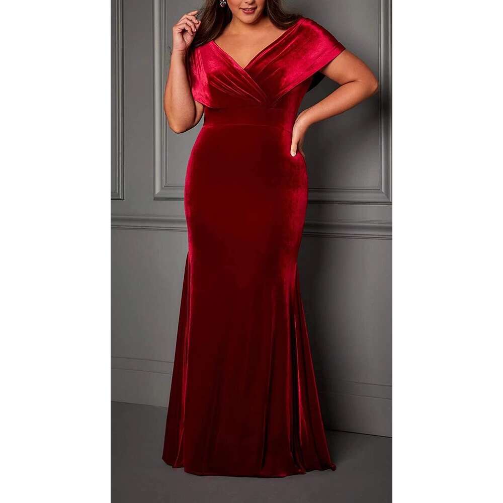 V Neck Veet Bridesmaid Dresses prom Mermaid Evening Gowns for Women Formal Dress prom AMZ