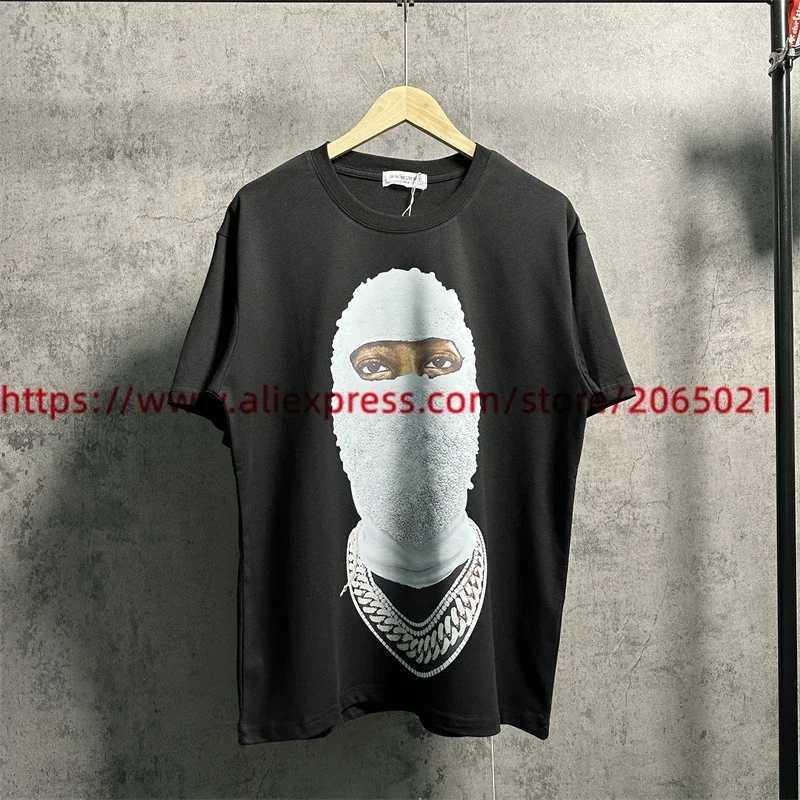 Men's T-Shirts New Black Ih Nom Uh Nit White Fashion T Shirt Women Diamond Masked Men Strtwear T-Shirt Clothes Ts T240515