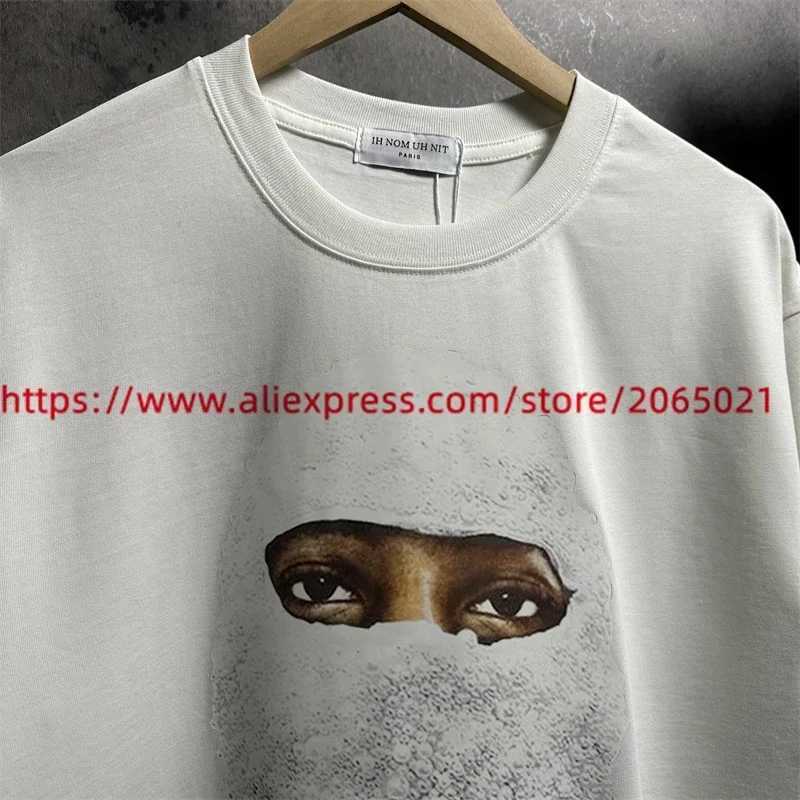 Men's T-Shirts New Black Ih Nom Uh Nit White Fashion T Shirt Women Diamond Masked Men Strtwear T-Shirt Clothes Ts T240515