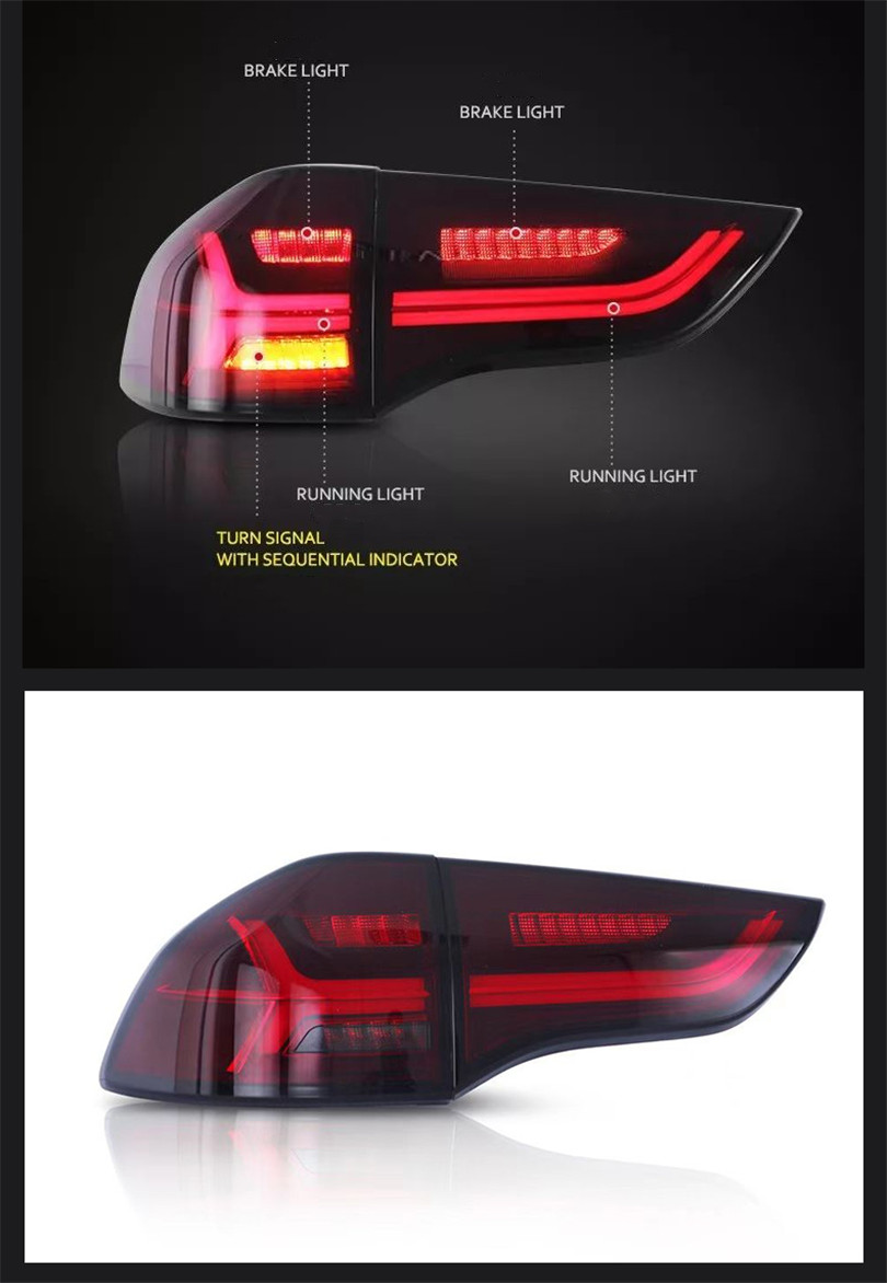 LED Tail Light for Pajero Sport 2004-20 15 LED Taillights Assembly Sequential Dynamic Turn Signal Reverse Lamp