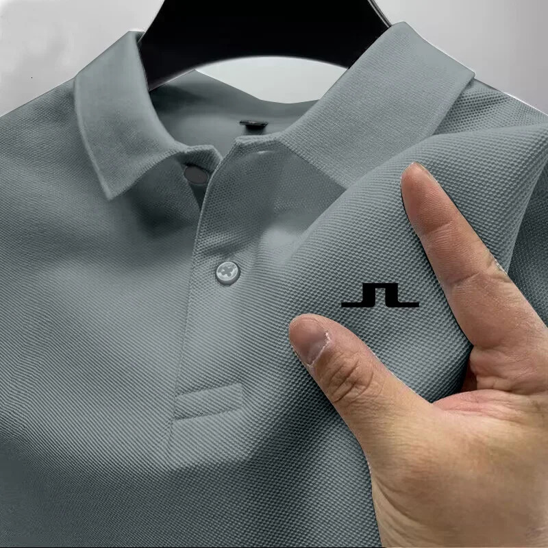 2024 European JLindeberg Golf Summer Selling Mens Fashionable Golf T-shirt Polo Fashionable Mens High-quality Polo Shirt 240515