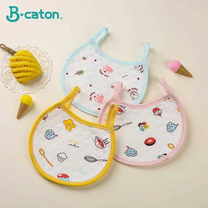 Bibs Burp Cloths 3pcs Baby Bibs Cotton 3D Thickening Water Absorption Waterproof Bibs Babys feeding Burp Cloths Cartoon Pattern Fit Baby StuffL4812