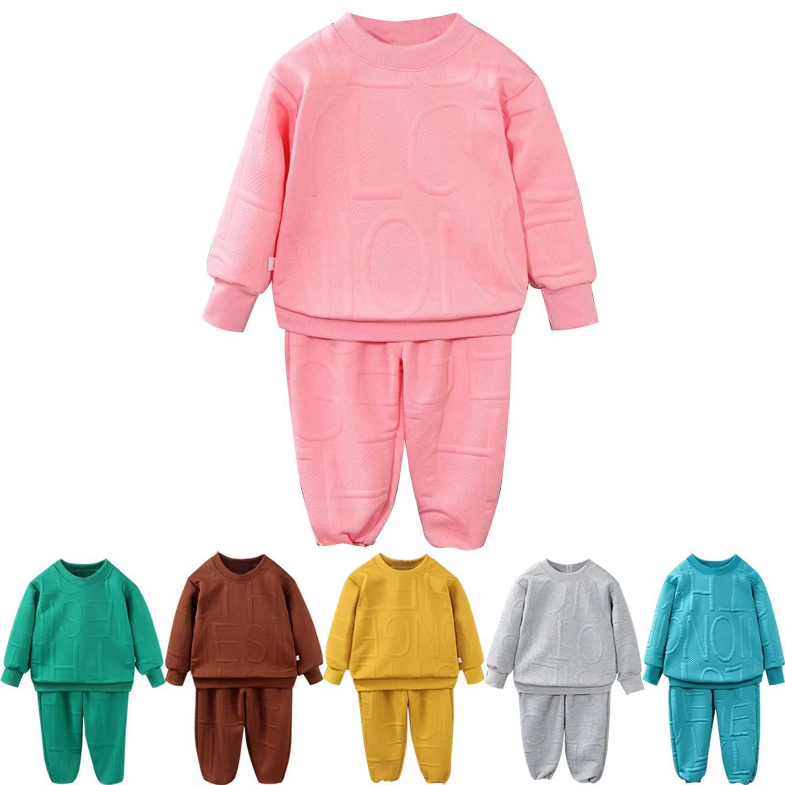 Clothing Sets 2Pcs Tracksuit Children Boys Girls Casual Clothes Sets Baby Kids Sports Sweatshirt Pants Outfits 1-16 Yrs Children Sweatsuits