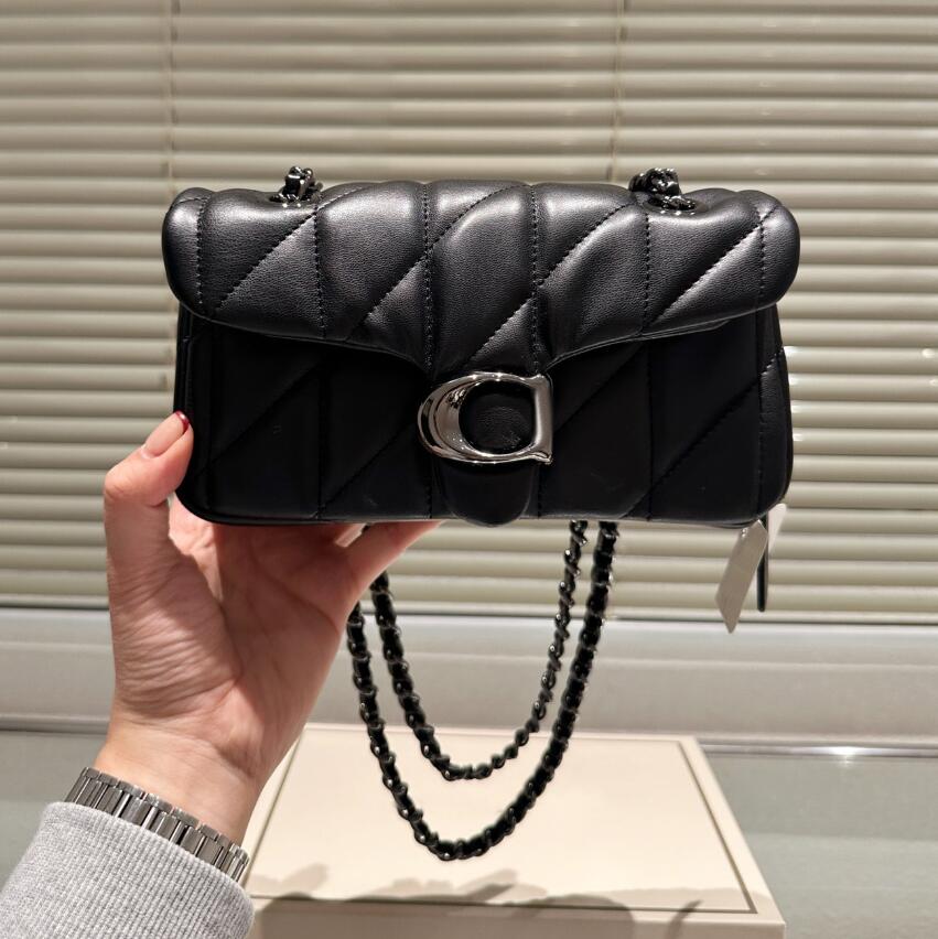 high quality designer bag tabby genuine leather designer bag Denim shoulder bags womens card Thread grid chains luxury handbag designers cross body luxury bag