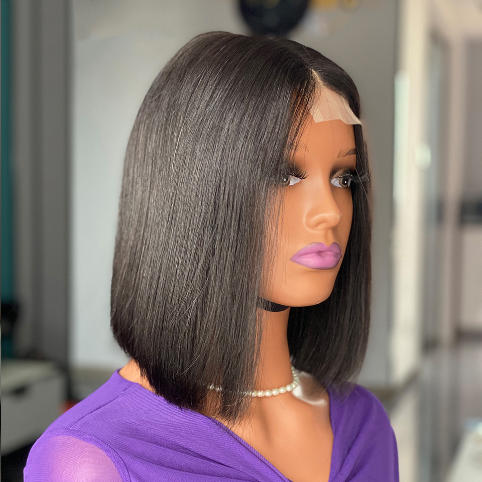 2X6 DoubleDrawn Chinese Bone Straight Hair Silky Straight Lace Front Wig Brazilian Virgin Human Hair 13x4 Full Lace Wigs for Women Natural