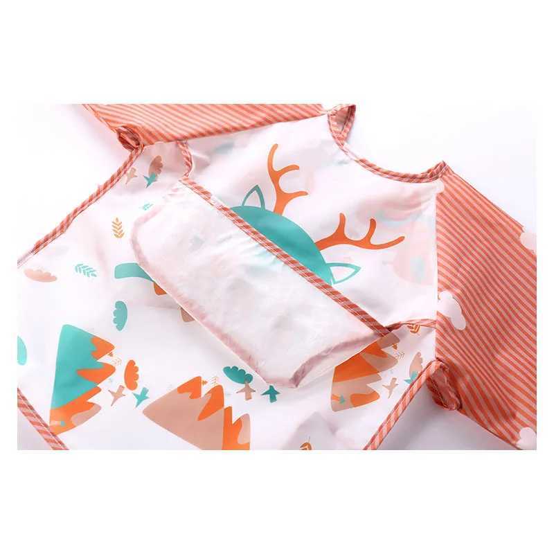 Bibs Burp Cloths Baby Long Sleeve Scarf Waterproof Toddler Art Smock Feeding Bib Apron Pocket Infant Boys Girls Burp Cloth Banana Bibs for1-3YearL4812