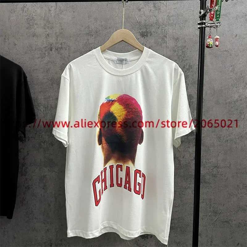 Men's T-Shirts Good Quty Chicago IH NOM UH NIT Leopard Print Hair Fashion T Shirt Men Back Number 91 Women Vintage Ts T-Shirt GYM T240515