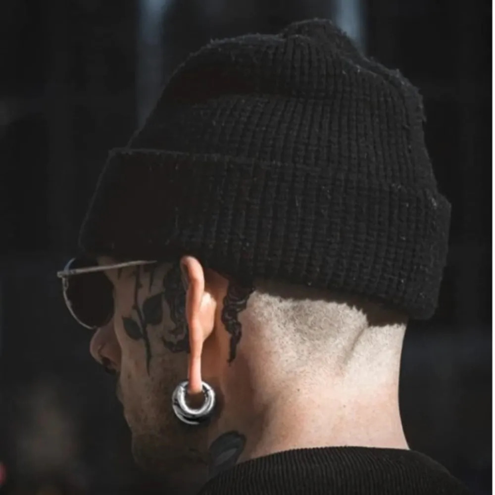 Cashort 2PCS 8mm 0g 6mm 2g stainless steel circular magnetic ear heavy plug ear gauge tunnel perforation body jewelry expander 240430