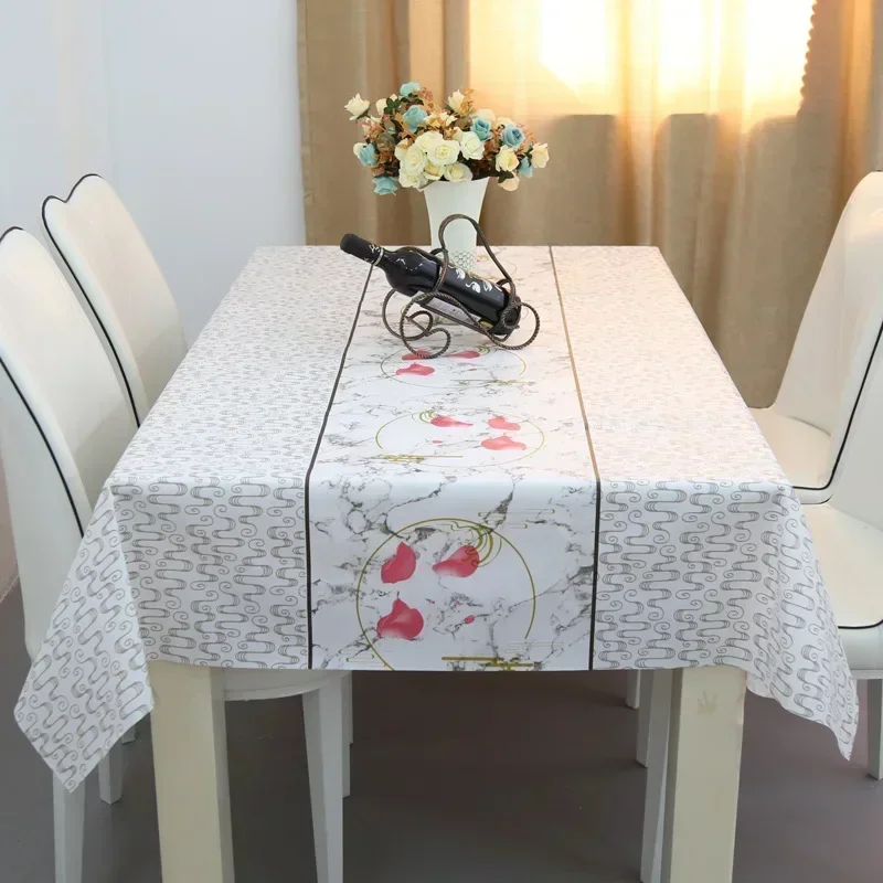 Dining Table PVC Tablecloth Cloth Printing Tablecloth Decoration Accessories Round UULB01