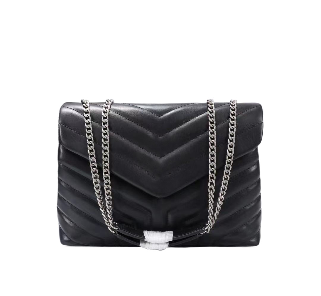 High Quality designer Bag Fashion Luxury bags Real Leather Messenger Bags Chain Single shoulder crossbody Classic flap Women purse Ladies hot sale crossbody MM Size