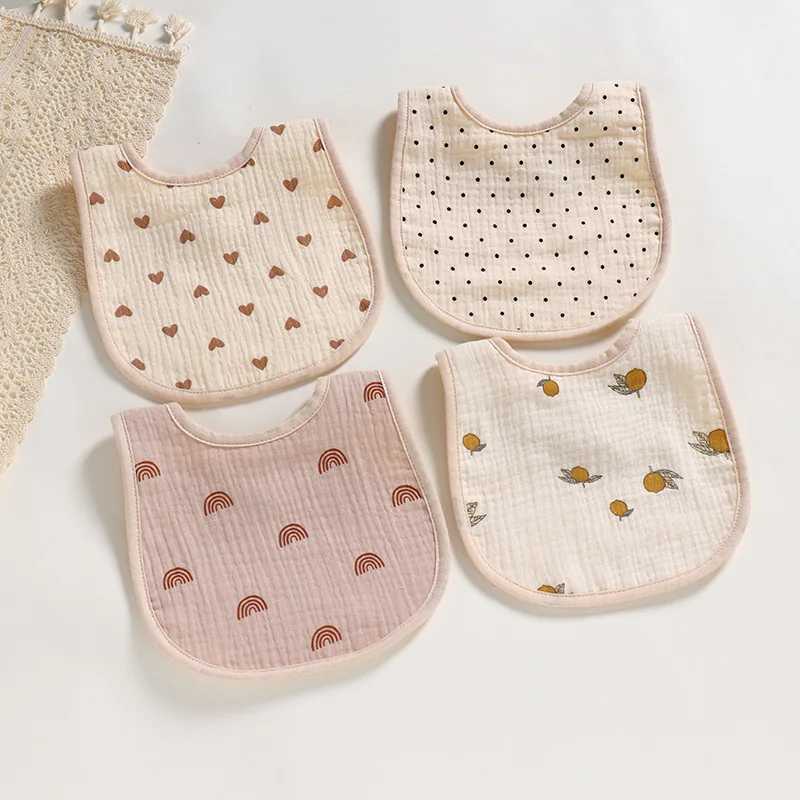 Bibs Burp Cloths Cotton Gauze Baby Bib Babies Accessories Newborn Baby Apron Feeding Bib 6 Layer Muslin Burp Cloths Kids Saliva Towel New BornL4812