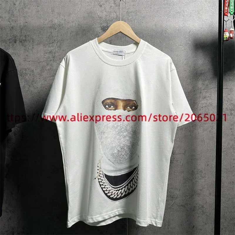 Men's T-Shirts New Black Ih Nom Uh Nit White Fashion T Shirt Women Diamond Masked Men Strtwear T-Shirt Clothes Ts T240515