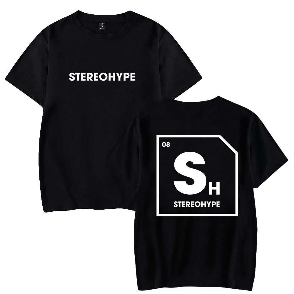 Men's T-Shirts James Hype Stereohype T-shirt Crewneck Short Slve T Men Womens Tshirt Hip Hop Clothes T240515