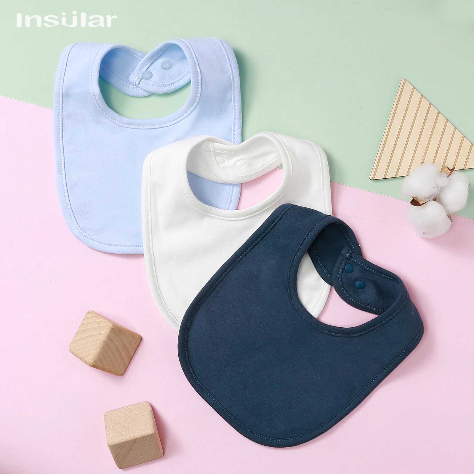 Bibs Burp Cloths Insular Organic Cotton Baby Scarf Burp Cloth Bandana Bibs Solid Newborn Baby Boy Infant Girl Toddler Winter Scarf BibL4812