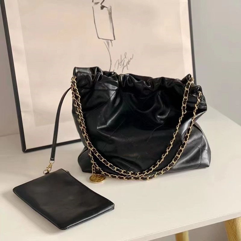 Designer Metal Chain Bag Letter Logo Large Capacity Commuting One Shoulder Crossbody Bag Garbage Bag Tote Women's Bag Portable Shopping Bag Storage Bag