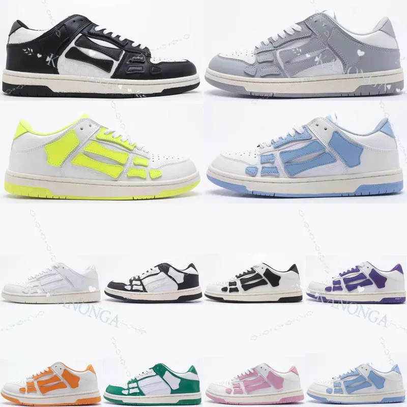 2024 Men Sneakers Skel Top Low White Orange Shoes Women Green Red White Black Running Shoe Light Grey Black Designer Trainers 36-45