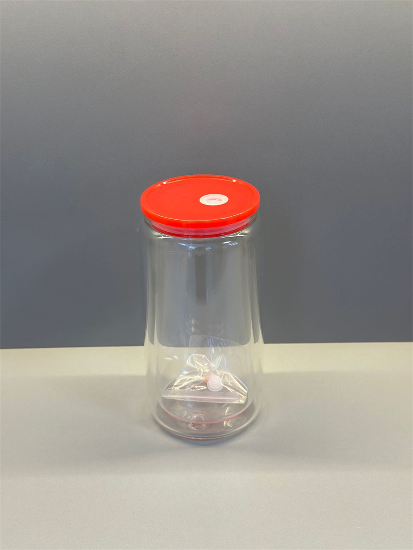 snow globe 16oz plastic with pre-drill stopper mason jar acrylic libbey can cups colored PP lid straw cola food drin cup student reusable drinking tum