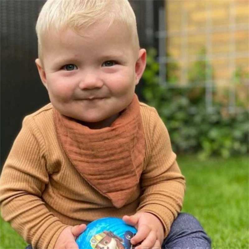 Bibs Burp Cloths 5/Pcs Feeding Drool Bibs Cotton Accessories Newborn Solid Color Snap Button Soft Towel Baby BibsL4812