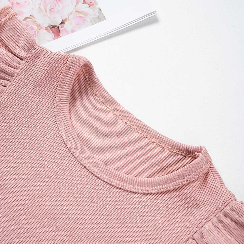 Clothing Sets 2024 Home Outgoing Summer Shorts T-shirt Set Two Piece Cute Baby Set Comfortable Leisure Breathable Set