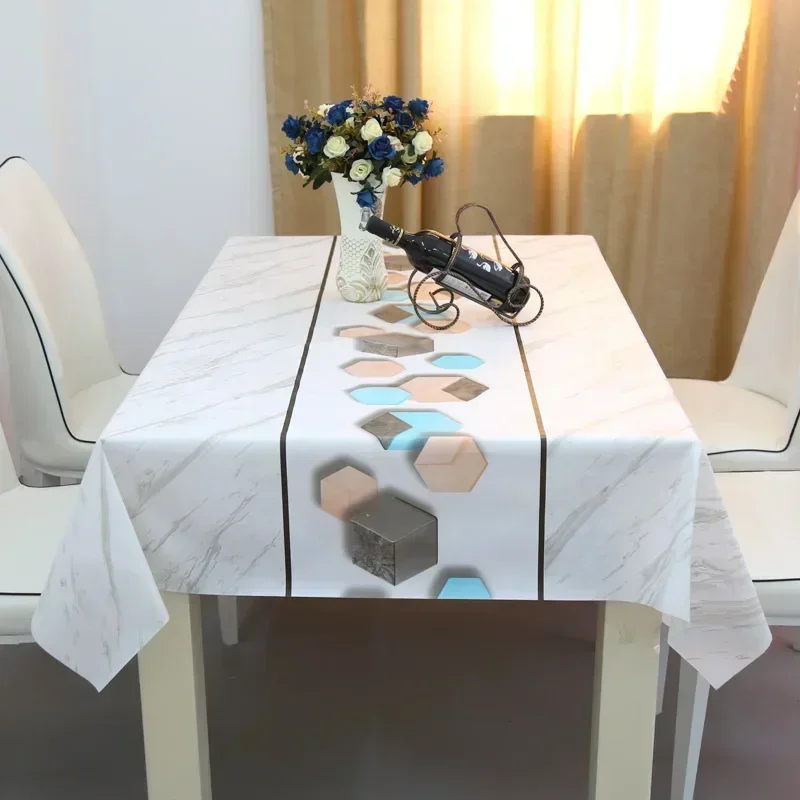 Dining Table PVC Tablecloth Cloth Printing Tablecloth Decoration Accessories Round UULB01
