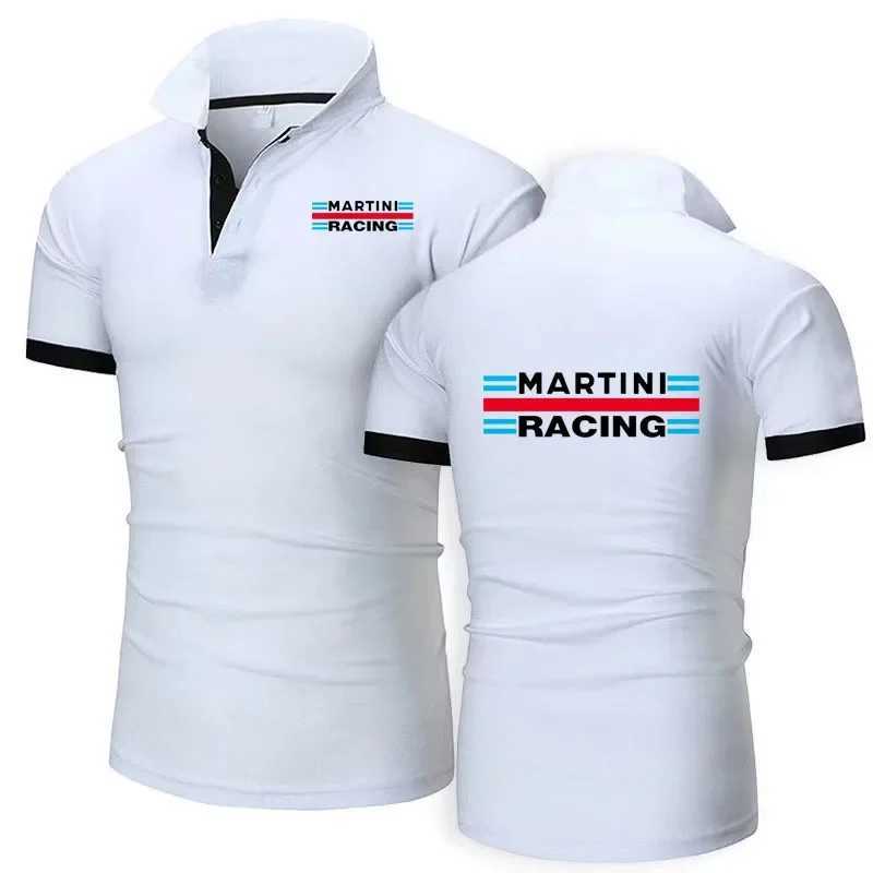 Men's T-Shirts 2024 New Mens Summer Extreme Sports Polo Shirt Martini Racing Polo European Size Collar Cotton T-shirt S-6XL T240515