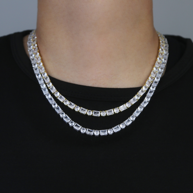 Tennis Chain: 1 Row Bg 5A Cz Stone Choker Necklace - Hip Hop Iced Out Jewelry