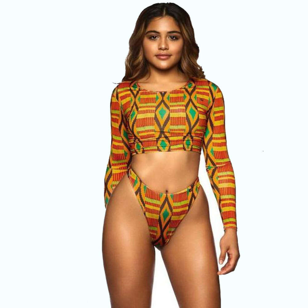 Ddmytiger New Long Sleeved Sunscreen Triangle Bikini Sexy Fashion Split Women S Swimwear H