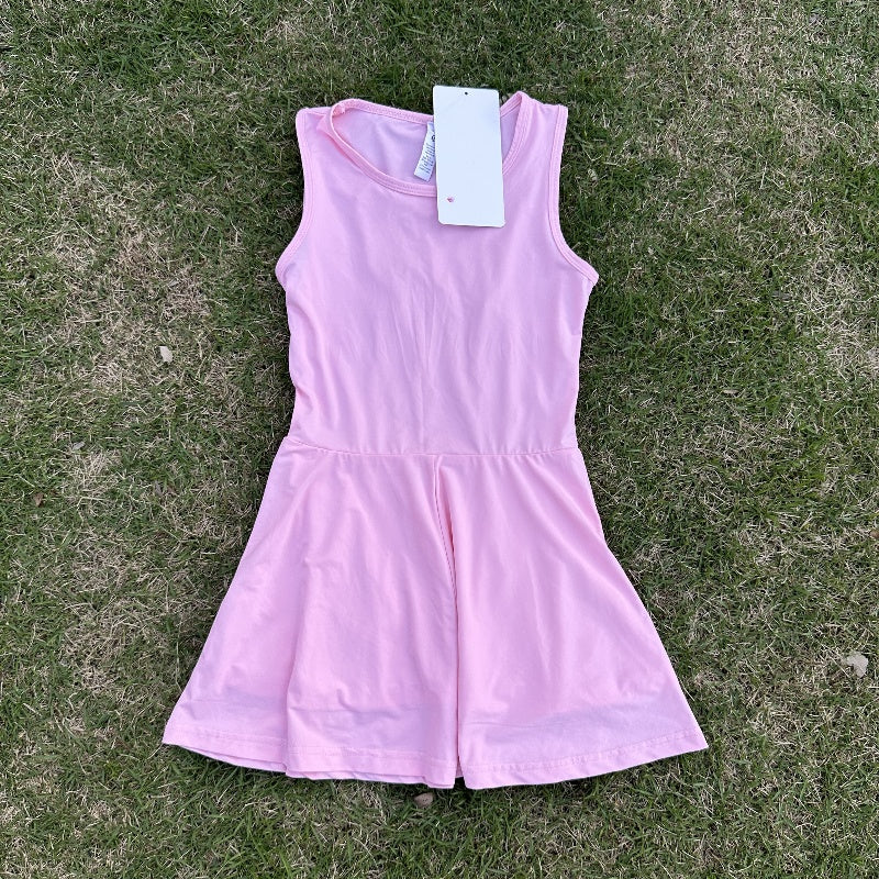 Uu-2456 Summer Girls Yoga Dresses Girl Sports Long Skirt Fiess Exercise Tennis Dress