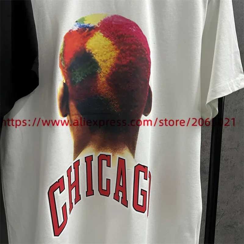 Men's T-Shirts Good Quty Chicago IH NOM UH NIT Leopard Print Hair Fashion T Shirt Men Back Number 91 Women Vintage Ts T-Shirt GYM T240515