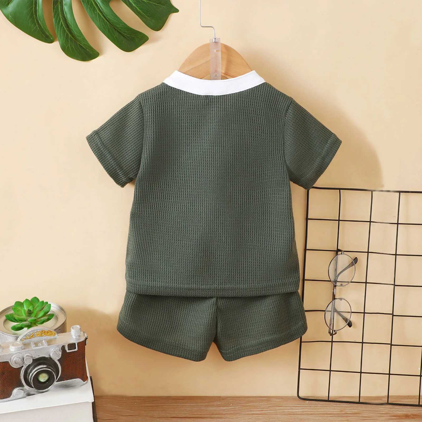 Clothing Sets 2024 New Summer Childrens Clothing Sportswear Baby Boys Clothing Suit T-shirt+shorts 2Pcs Sets Children Clothes Set 1 2 3 Years