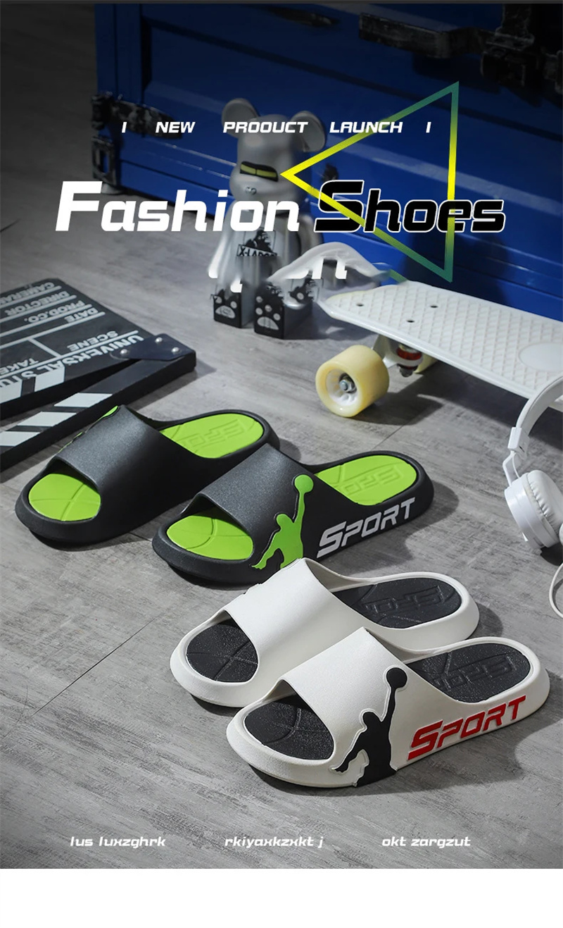 Slippers Men With A Feeling Of Stepping On Feces In Summer Casual Sandals For Teenagers Outdoor Sports Basketball