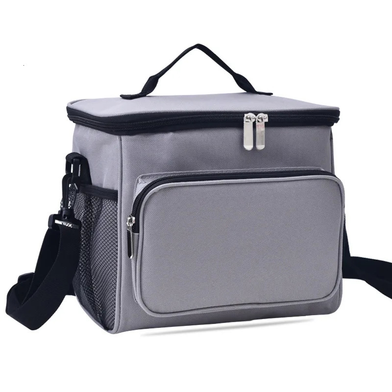 Oxford Insulated Lunch Bag Large Capacity Outdoor PEVA Thermal Picnic Box with Shoulder Strap Water Resistant Cooler Pack 240514