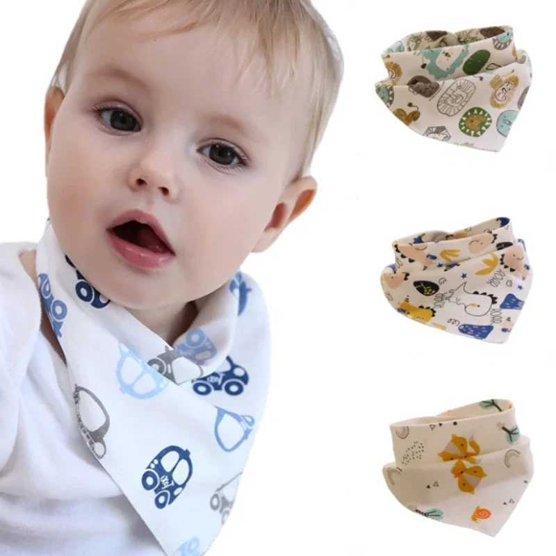 Bibs Burp Cloths New Baby Bibs Triangle Cotton Bandana Bibs for Boys Girls Burp Cloth Baby Scarf Meal Collar Feeding Accessories Saliva TowelL4812