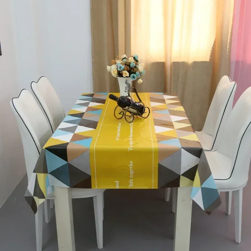 Dining Table PVC Tablecloth Cloth Printing Tablecloth Decoration Accessories Round UULB01