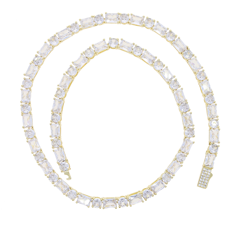 Tennis Chain: 1 Row Bg 5A Cz Stone Choker Necklace - Hip Hop Iced Out Jewelry