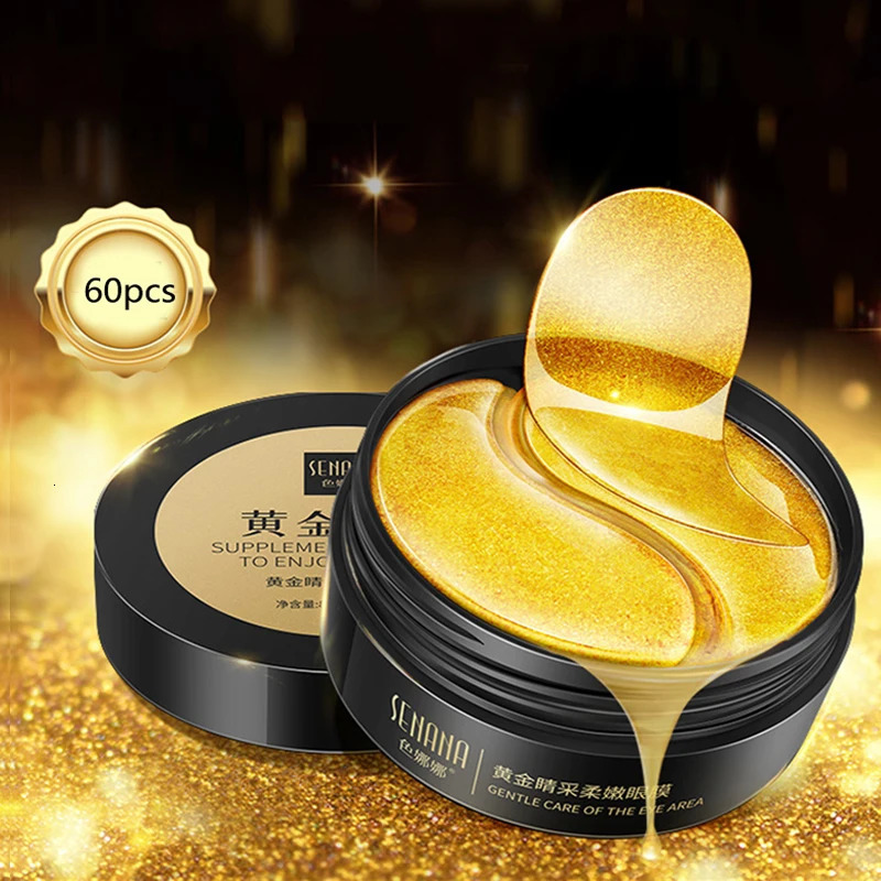 240pcs=120pairs Eye patches Hyaluron Acid Gold Seaweed Black Pearl Hydrating Moisturizing Crystal Collagen Gel Eye Mask 240514