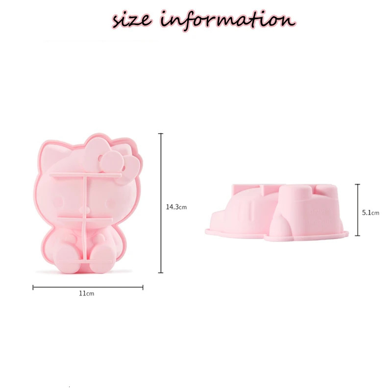 4-inch 3D Pink Cat Silicone Cake Mold Cute Cartoon Pudding Mouse Ice Cube Mold Baking Accessories Tool Party Dessert Gifts 240510