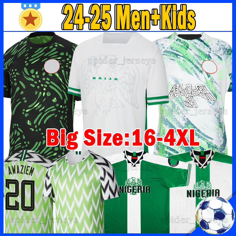 XXXL 4XL 24 25 Nigerias Soccer jerseys Retro 2018 1994 1998 maillot de foot 2023 2024 OKOCHA IGHALO AMOKACHI MUSA CHUKWUEZE jerseys player version football shirts